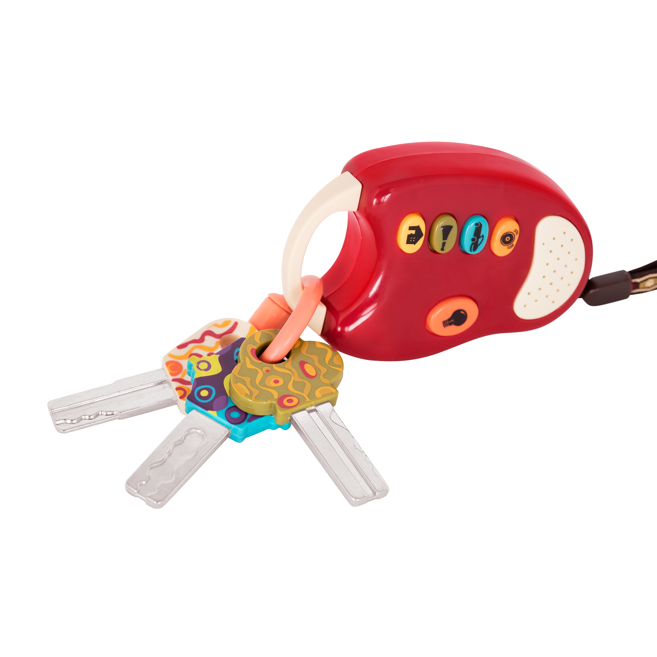 B. toys – FunKeys; Hellophone