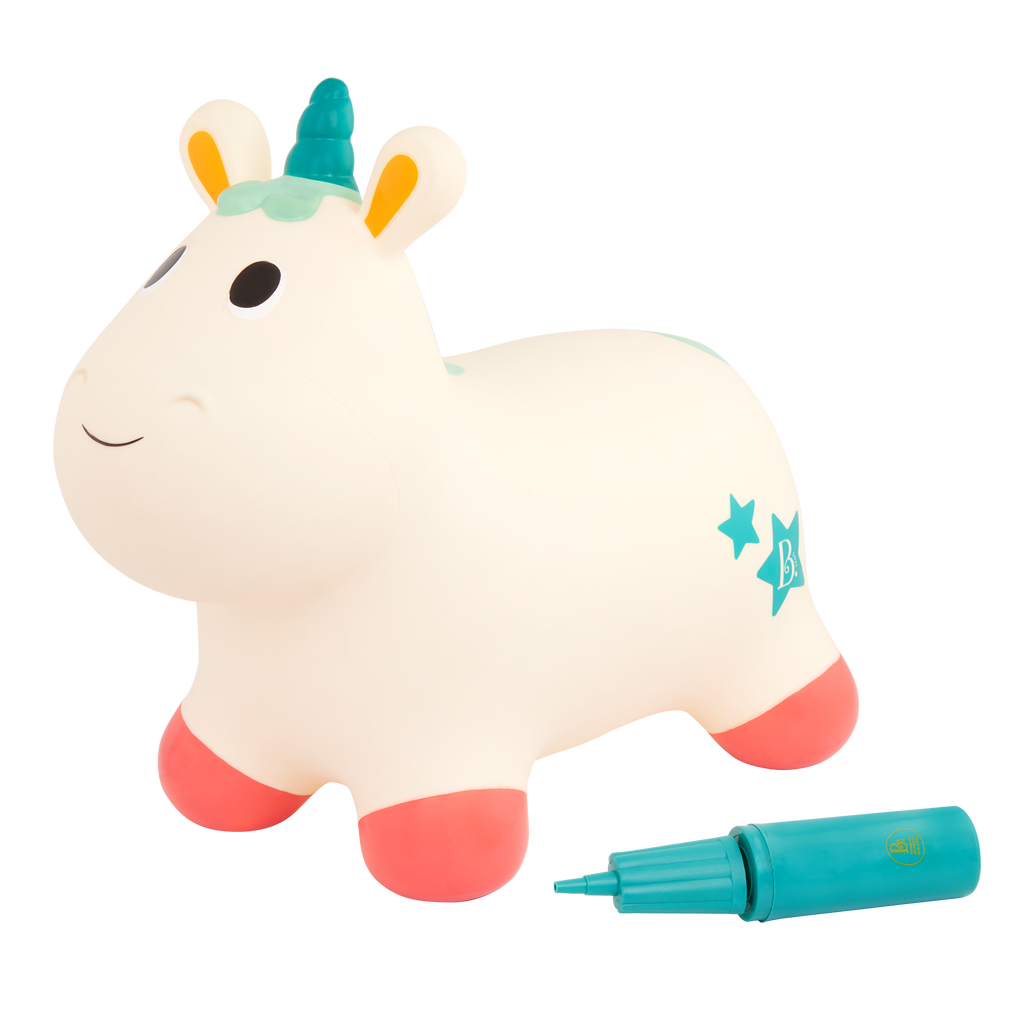 Unicorn inflatable bouncer toy for toddlers ride-on