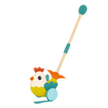 Chicken animal push toy wooden pole toddler walker toys
