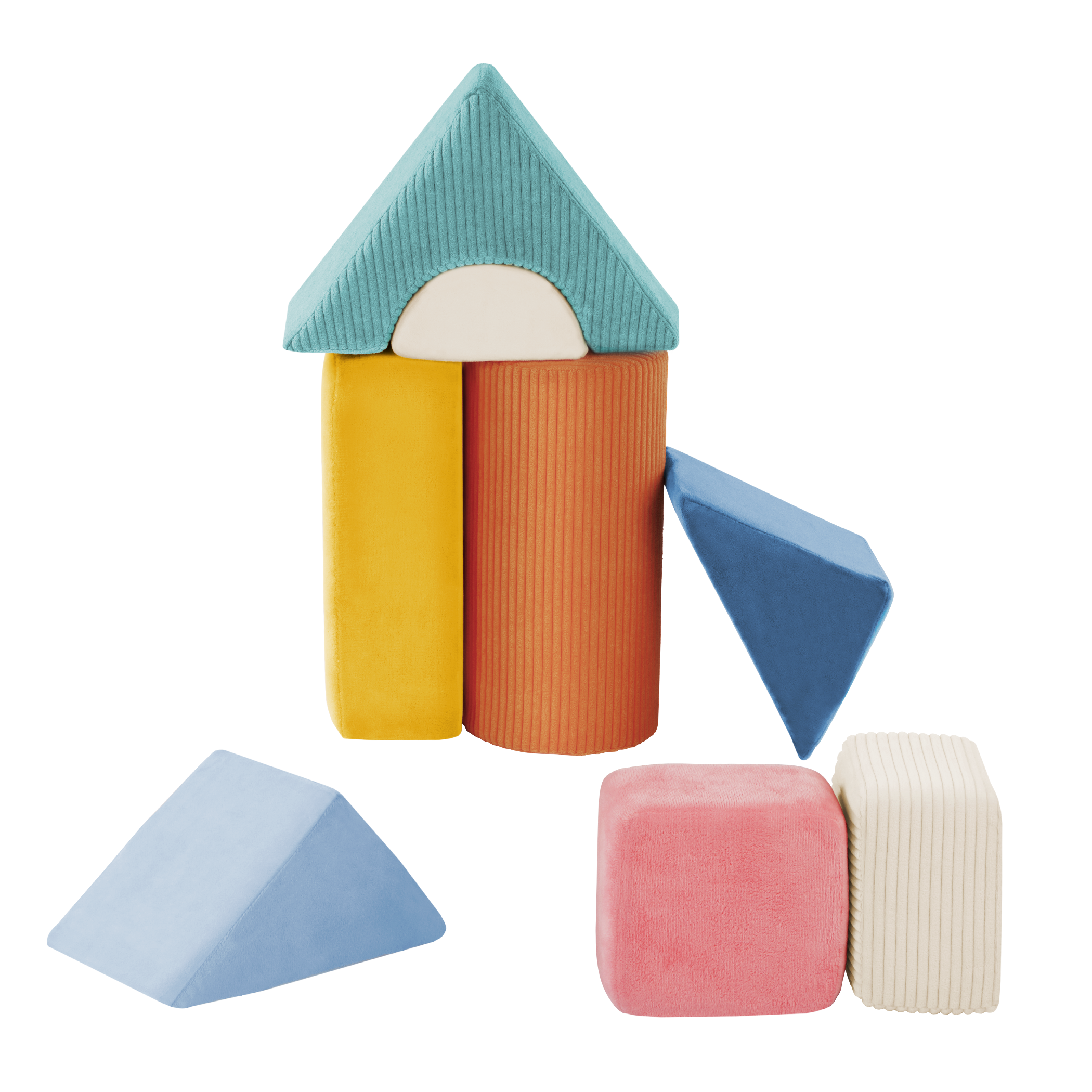 Soft sensory foam blocks for babies architectural building blocks