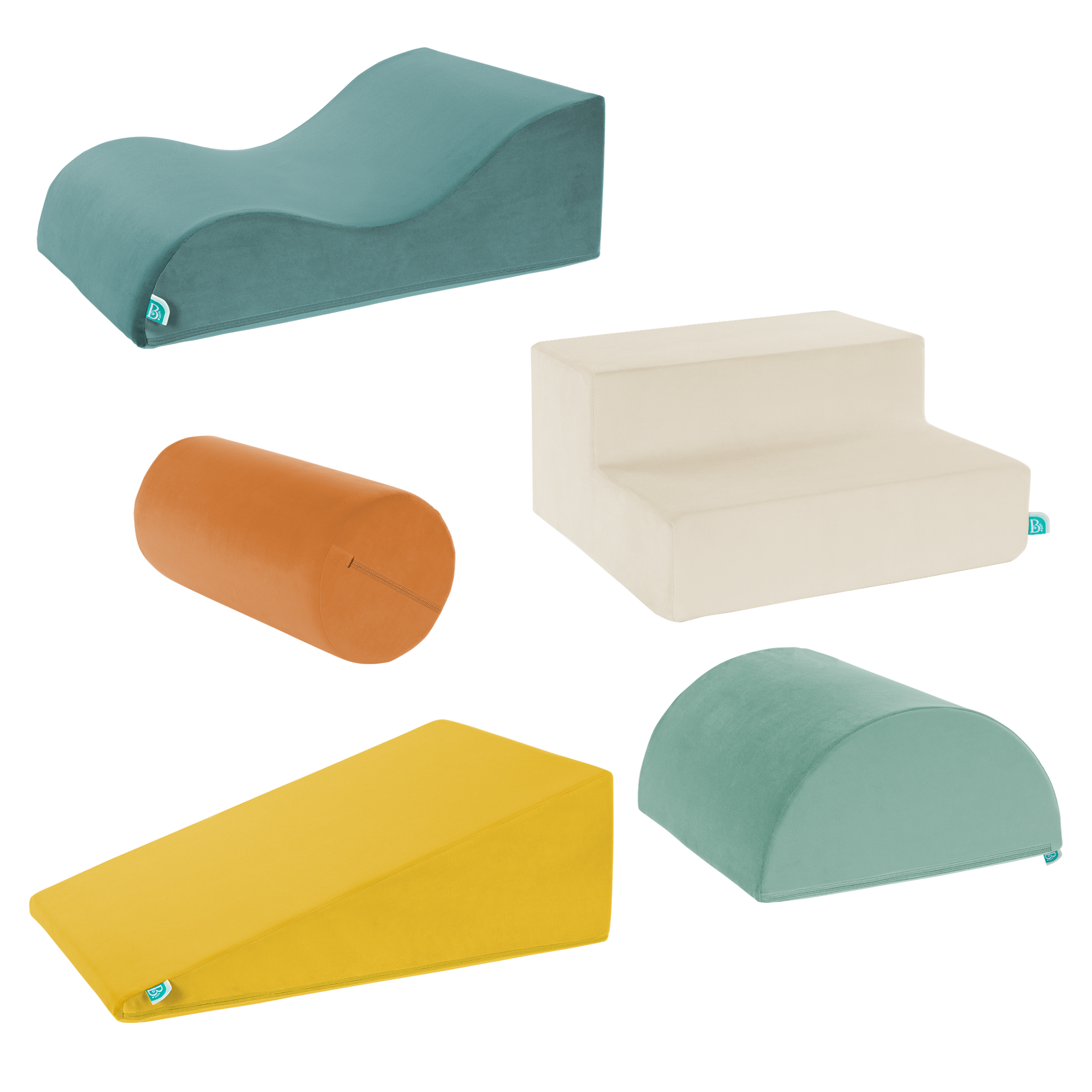 5-piece modular foam play shapes for kids indoor active basement play