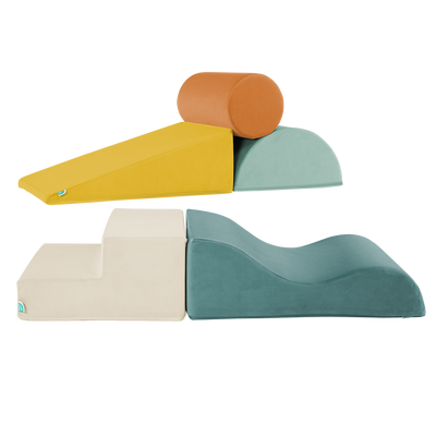 5-piece modular foam play shapes for kids indoor active basement play