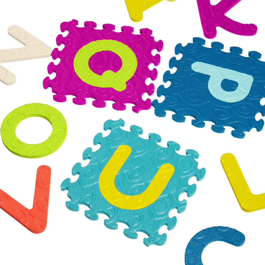 Alphabet foam tiles.
