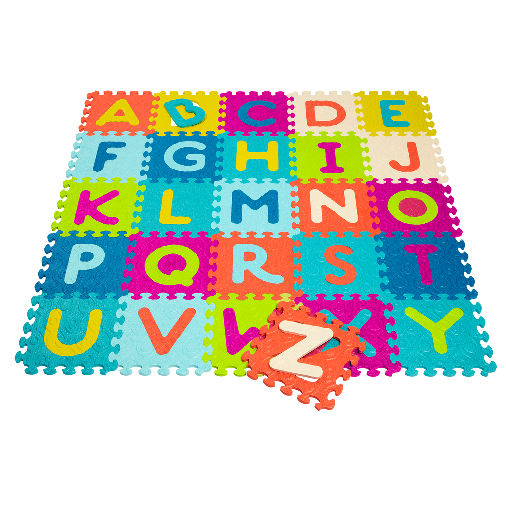 Alphabet foam tiles.