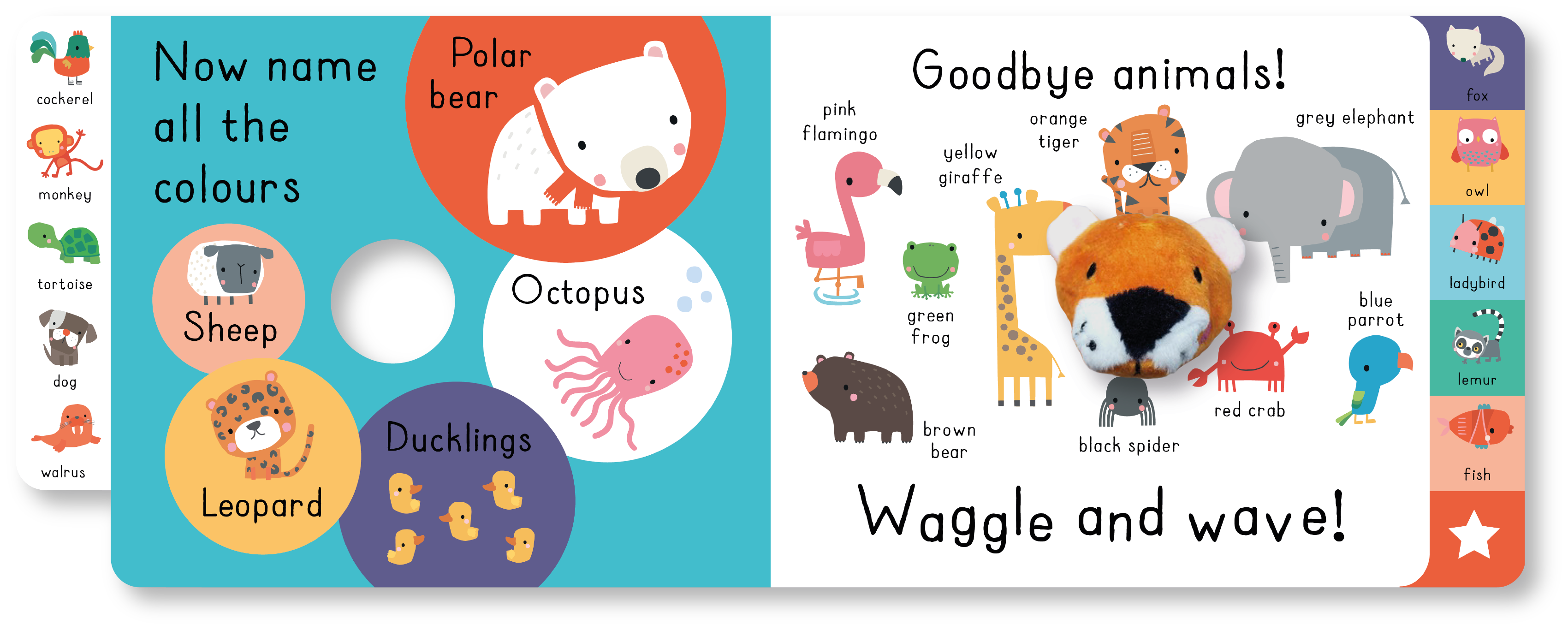 Waggle & Wave Animal Colours Book