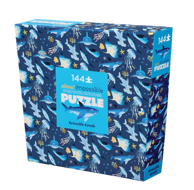 Crocodile Creek - Puzzle 144pcs - Almost Impossible Sharks