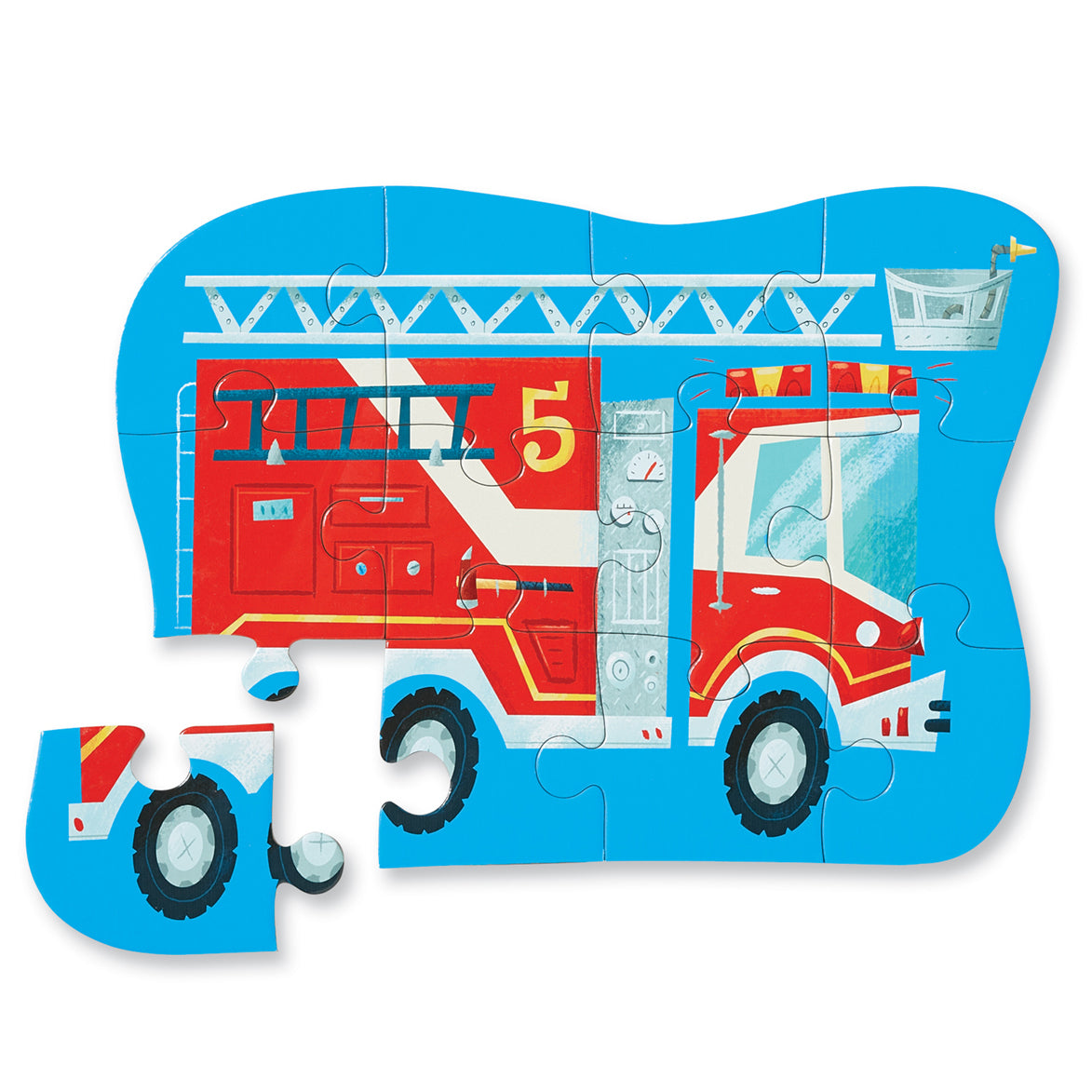 Crocodile Creek - Mini Shaped Puzzle Fire Engine