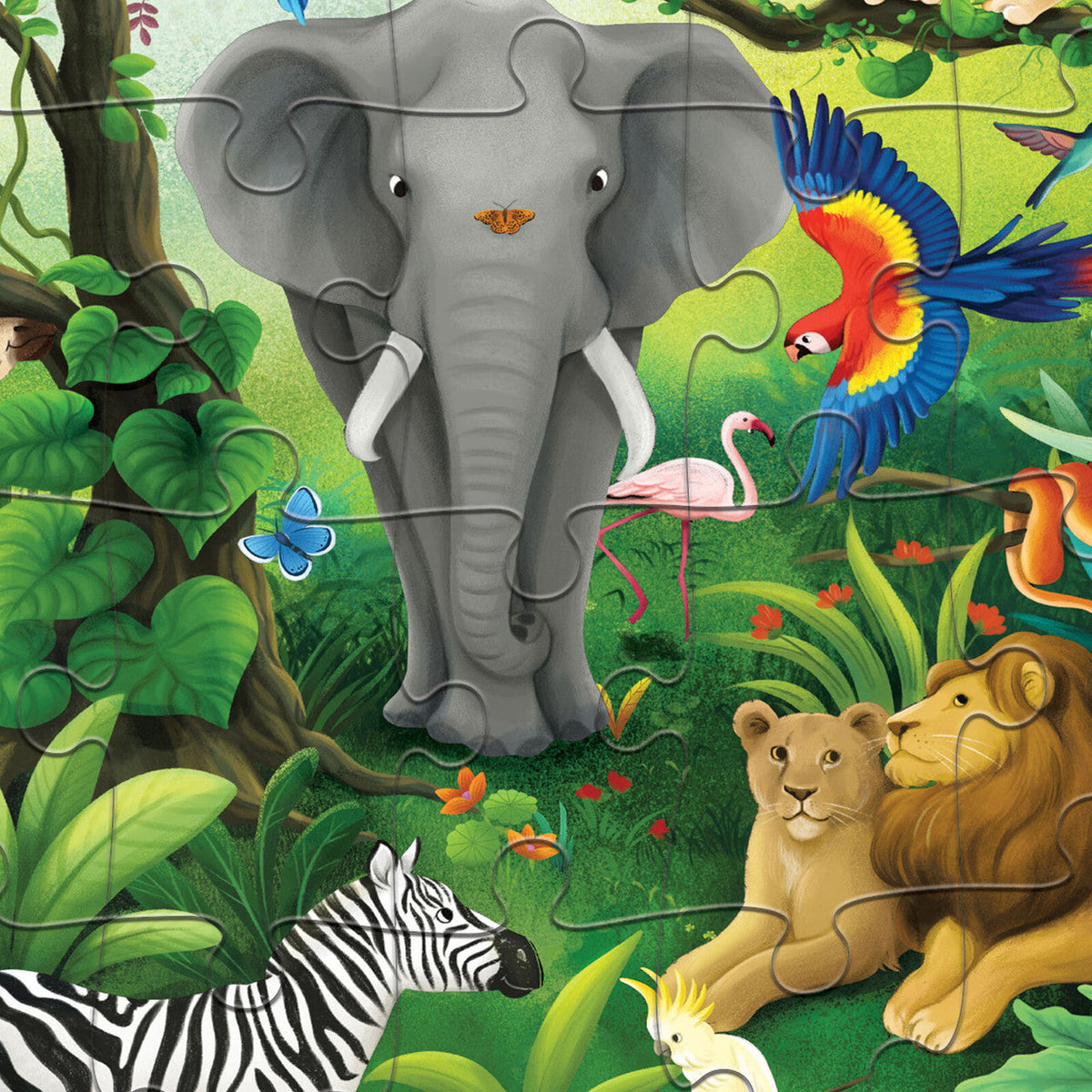 Crocodile Creek - Puzzle Holographic 50pc Jungle Paradise