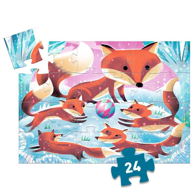 Djeco - Silhouette Puzzle Little Fox 24pc