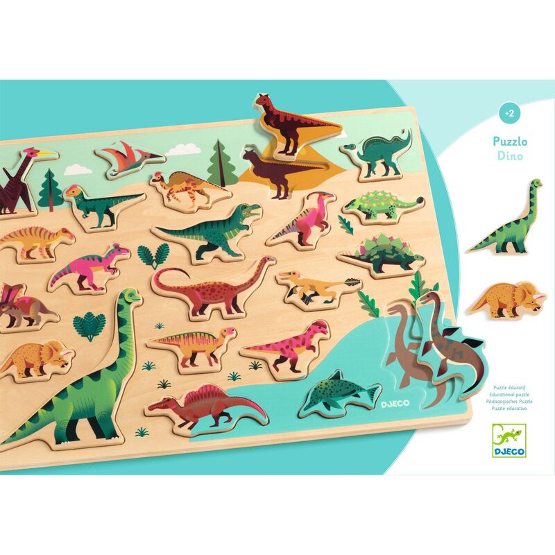 Djeco - Dinosaur Wooden Puzzle 22pc