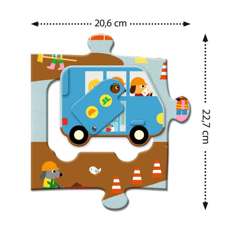 Dleco - Construction Site Giant Puzzle 17pc