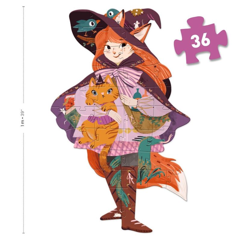Djeco - Lily the Witch Giant Puzzle 36pc