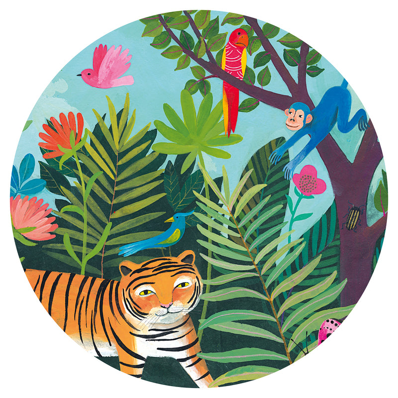 Djeco - Puzzle Silhouette 24pcs - The Tigers Walk