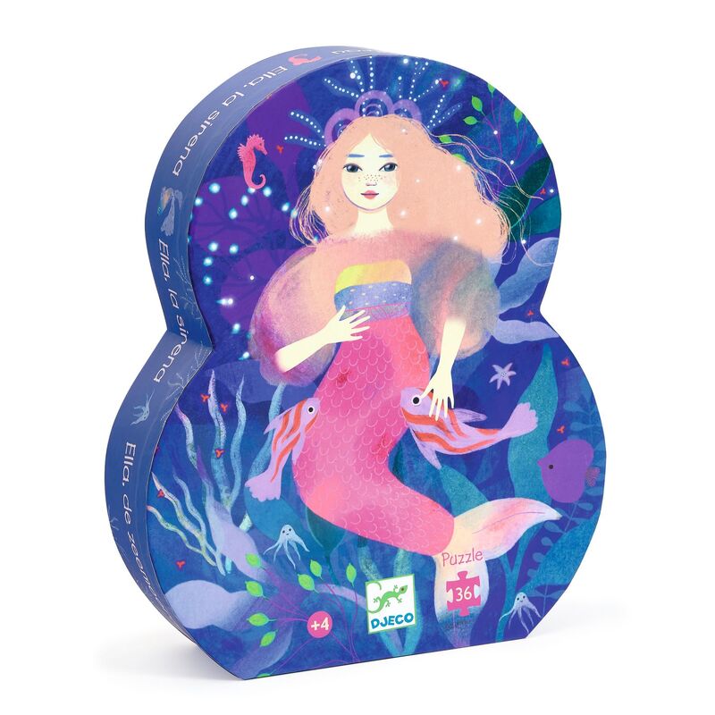 Djeco - Ella the Mermaid Silhouette Puzzle 36pc
