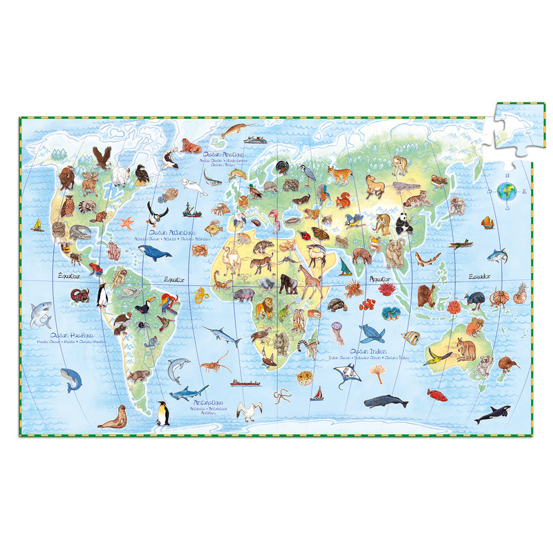 Djeco - Puzzle Observation 100pcs - World Animals