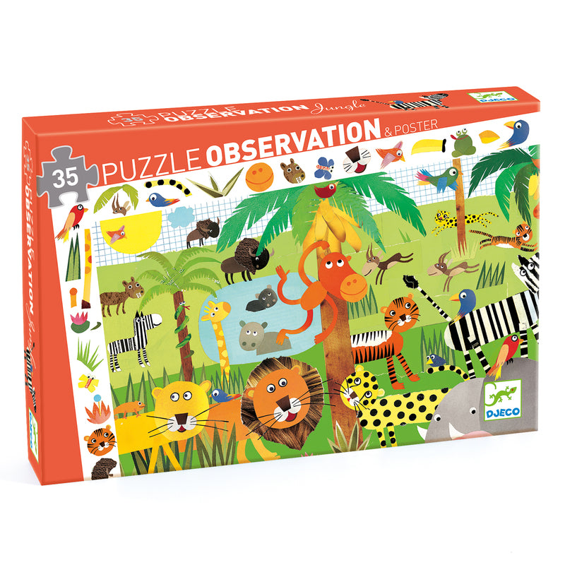 Djeco - Puzzle Observation 35pcs - Jungle
