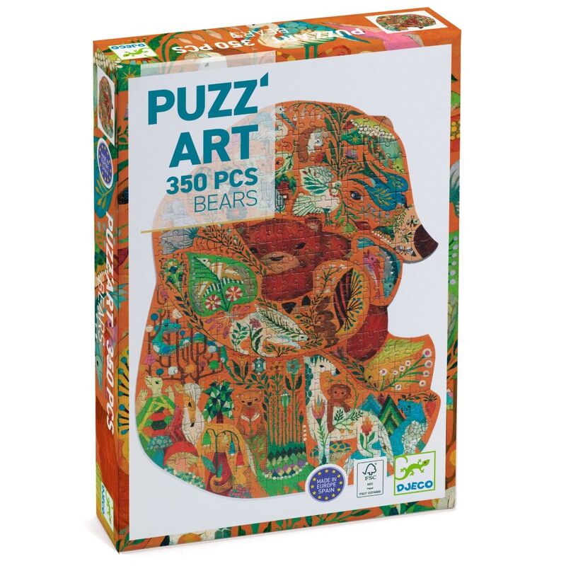 Djeco - Bear Shaped Art Puzzle 350pc