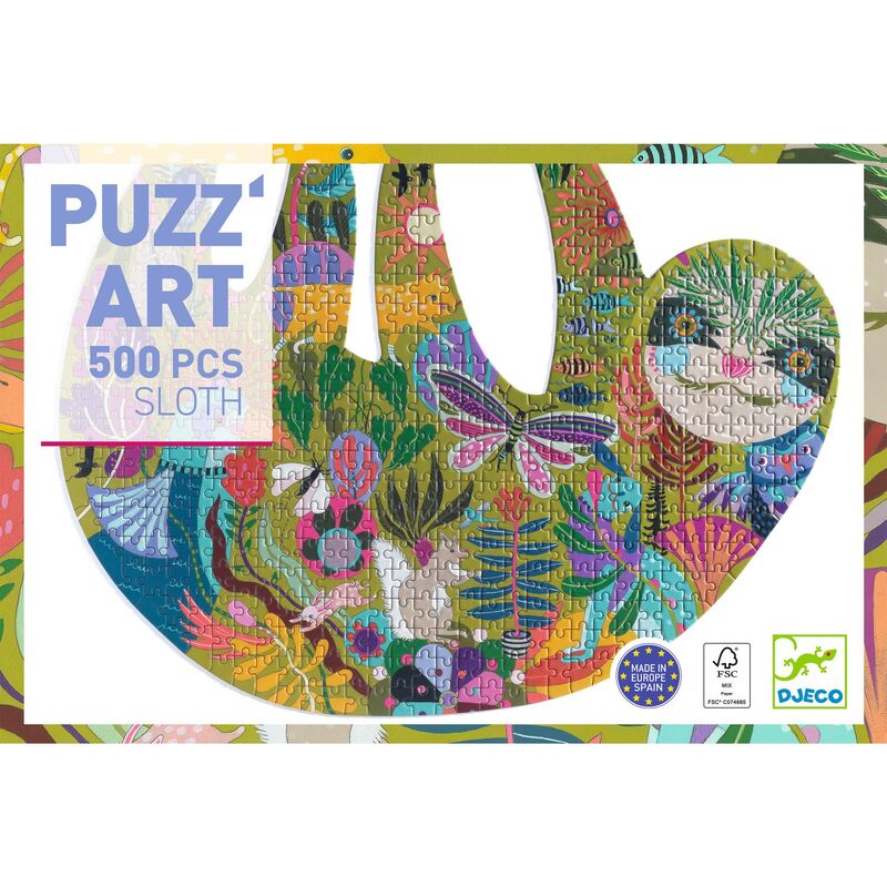 Djeco - Sloth Shaped Puzzle 500pc