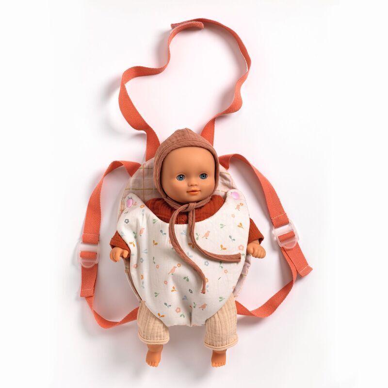 Djeco - Lavender Baby Baby Pomea Doll Carrier