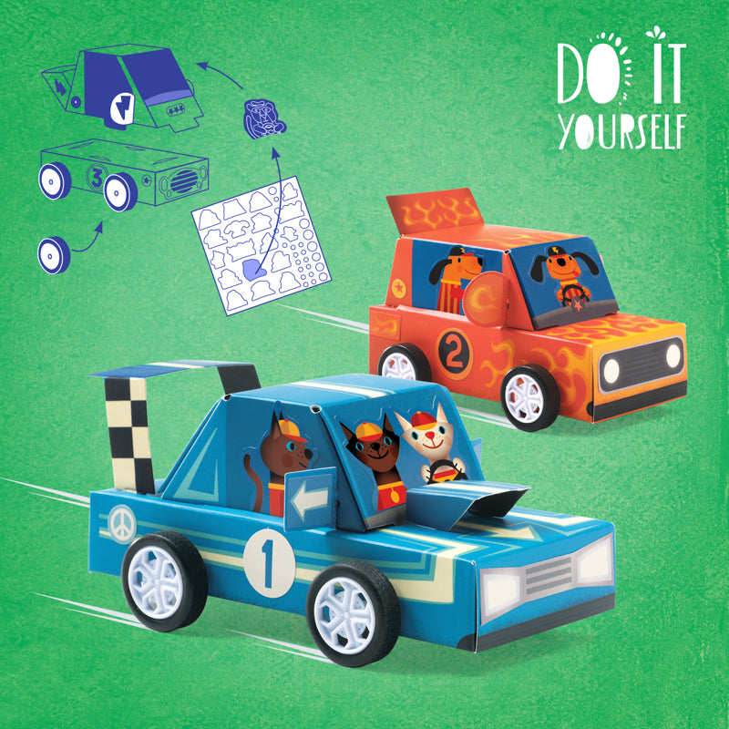 Djeco - Do it Yourself - Racing Cars Kit