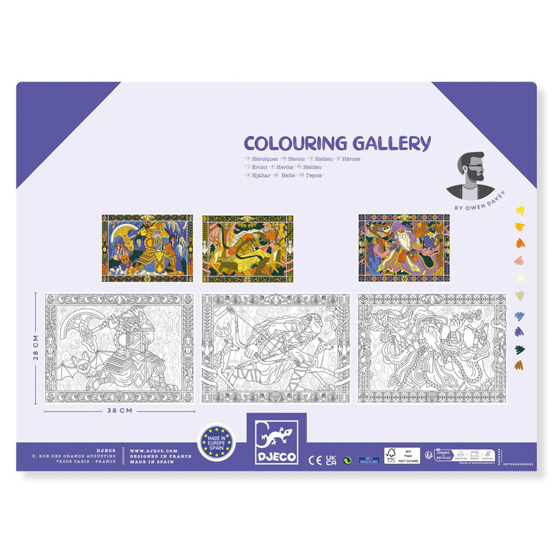Djeco - Colouring Gallery - Heroic