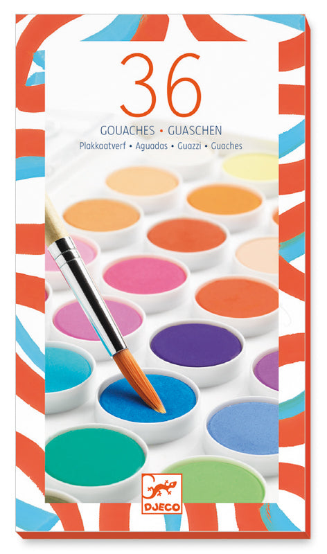 Djeco - 36 Gouache Colour Paint Palette