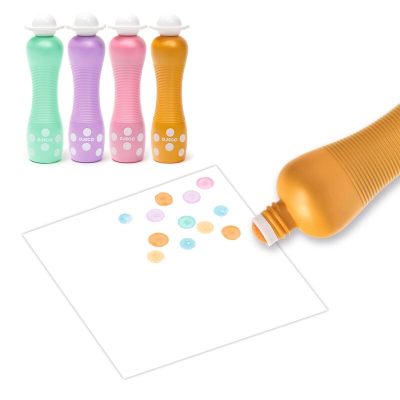 Djeco - Large Dot Foam Markers - Pearl