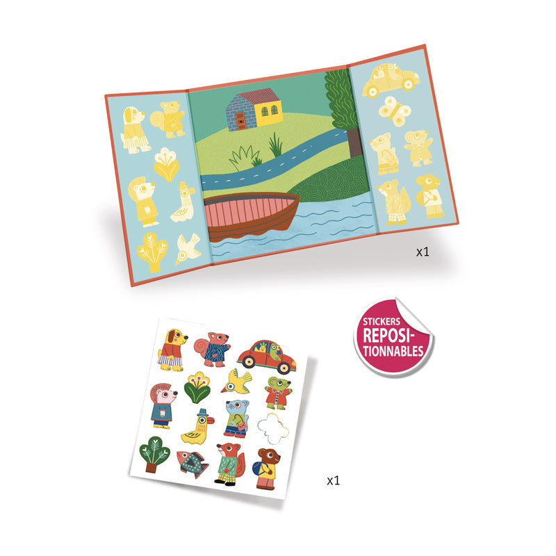 Djeco - Animals Stickers Set