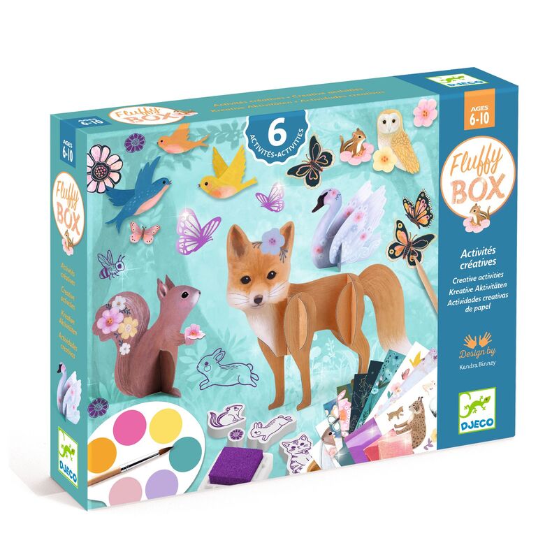 Djeco - Fluffy Animals Art & Craft Activity Box