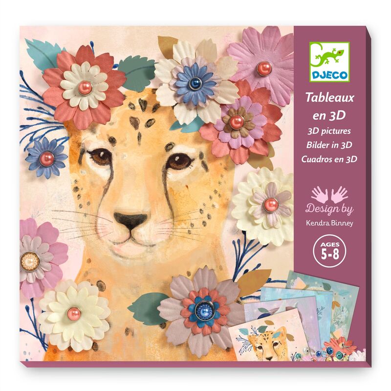 Djeco - Floral Wreaths 3D Pictures Art Kit