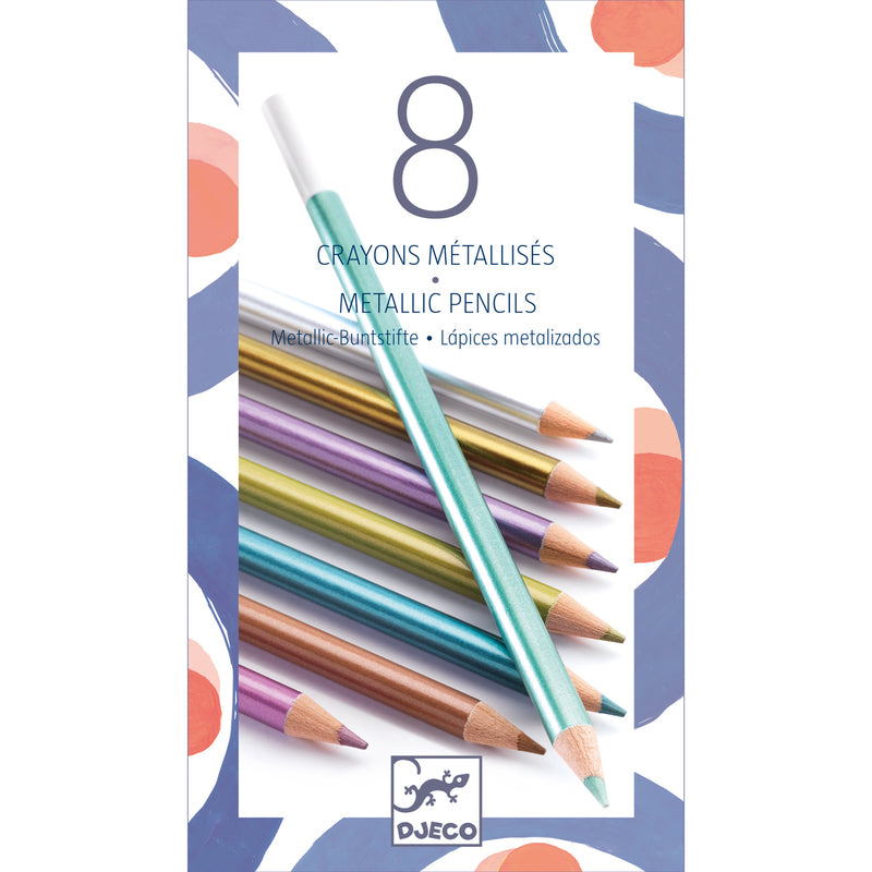 Djeco - 8 Metallic Pencils