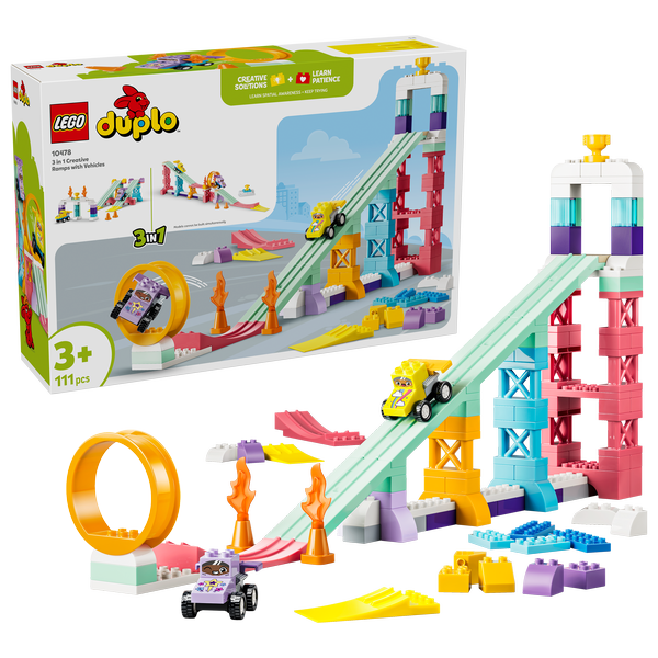 Lego - Duplo 3 in 1 Creative Ramps with Vehicles 10478
