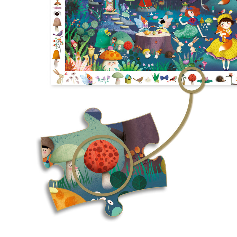Djeco - Puzzle Observation 100pcs - Enchanted Forest