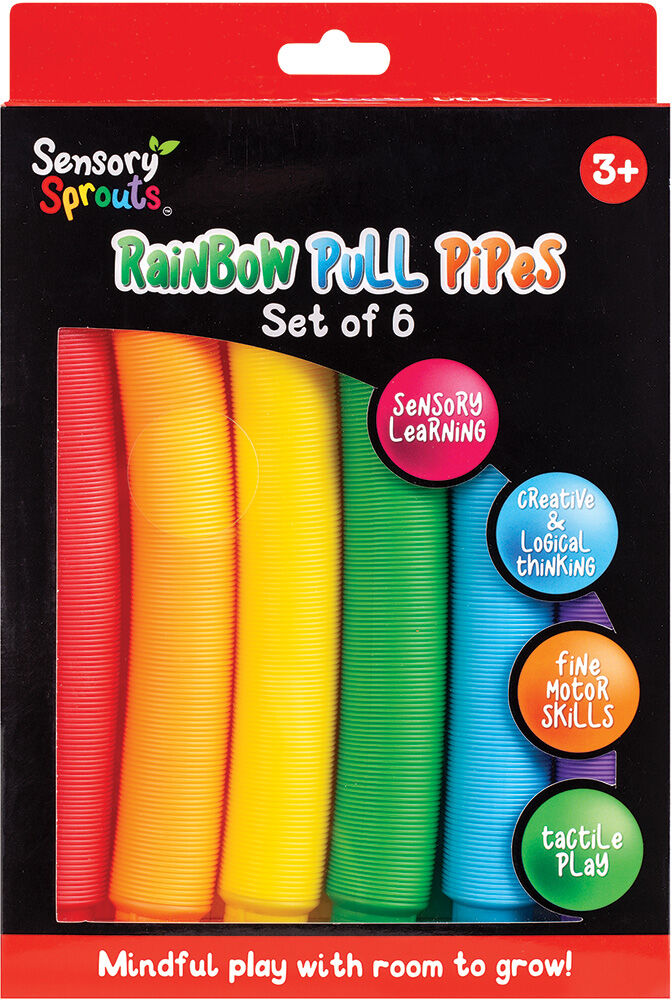 Sensory Sprouts - Rainbow Pull Pipes