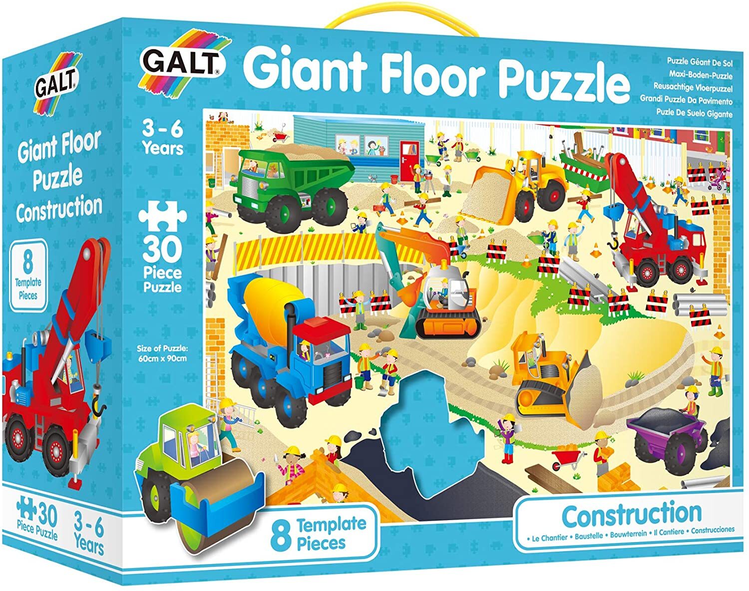 Galt - Giant Floor Puzzle 30pcs - Construction Site