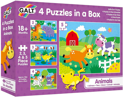 Galt - 4 Puzzles In a Box - Animals