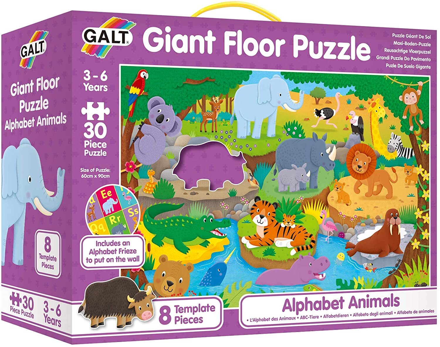 Galt - Giant Floor Puzzle 30pcs - Alphabet Animals