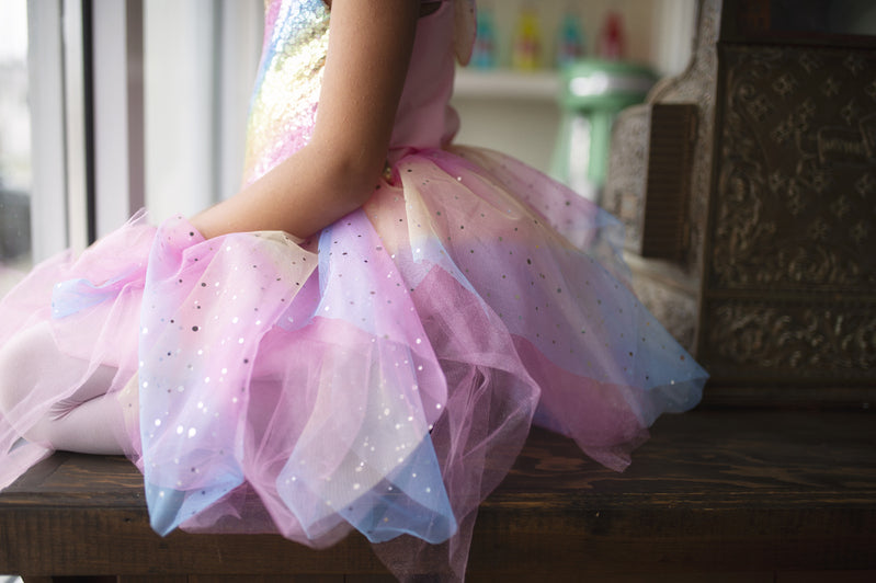 Great Pretenders - Rainbow Fairy Dress with Wings - Size 5-6