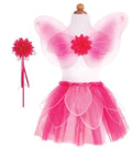 Great Pretenders - Pink Fancy Flutter Skirt with Wings & Wand - Size 4-6