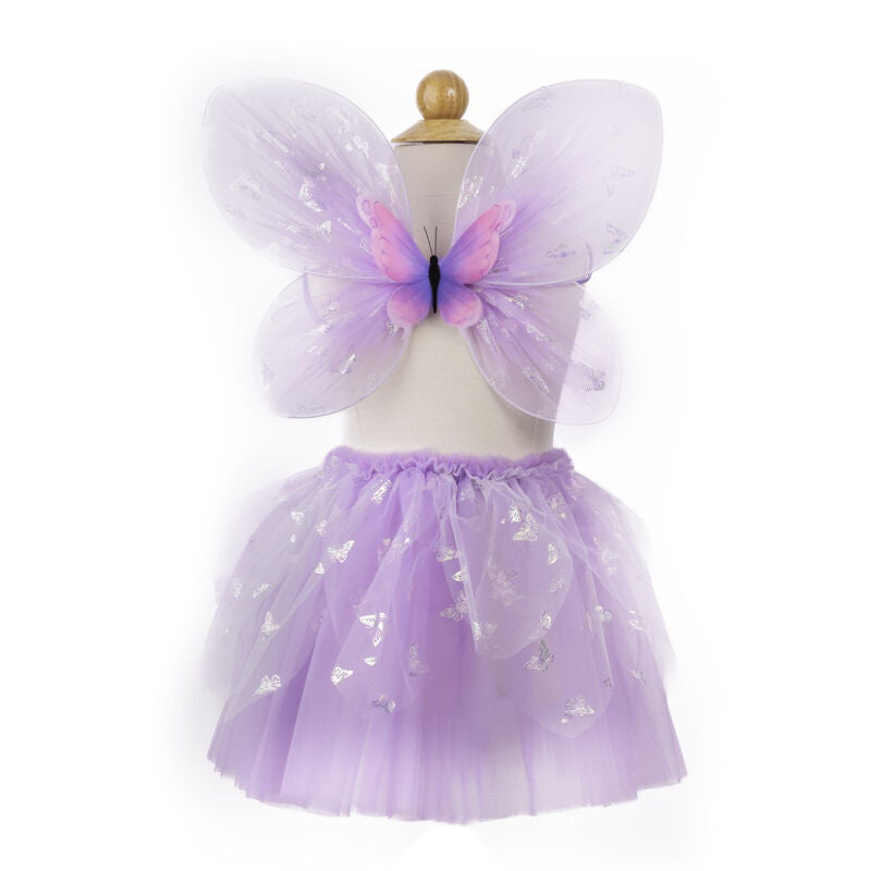 Great Pretenders - Lilac Flutter Butterfly Skirt & Wings Size 4-6