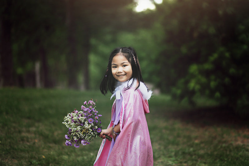 Great Pretenders - Pink Glitter Princess Cape - Size 4-6