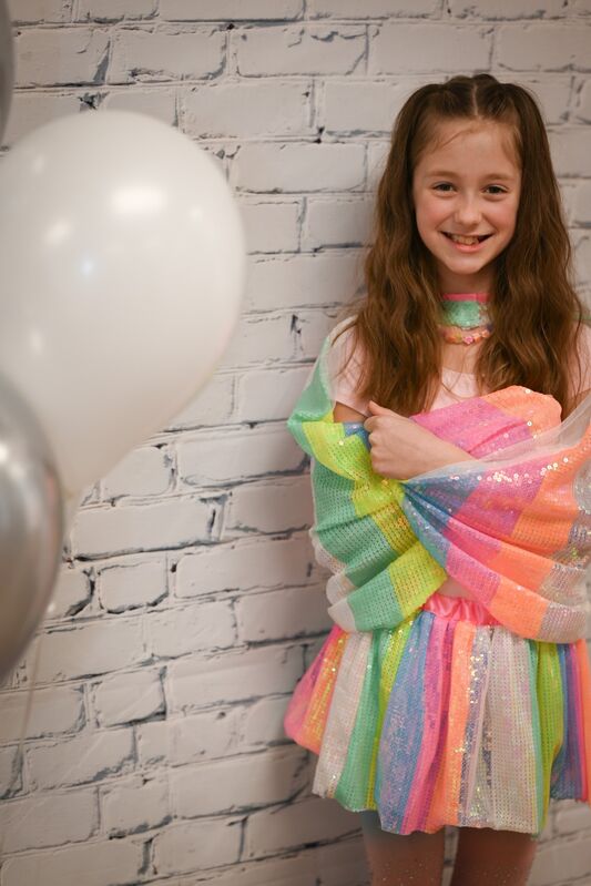 Great Pretenders - Stripy Sequins Cape Size 4-6