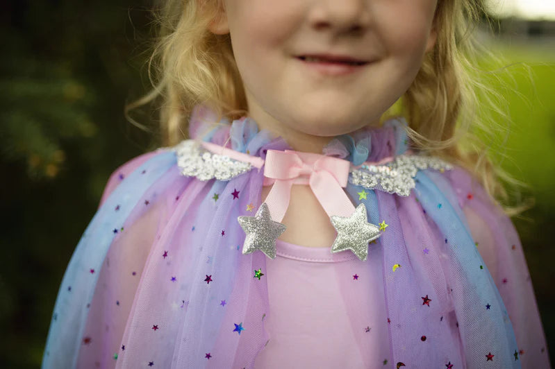 Great Pretenders - Rainbow Unicorn Cape & Headband - Size 4-6