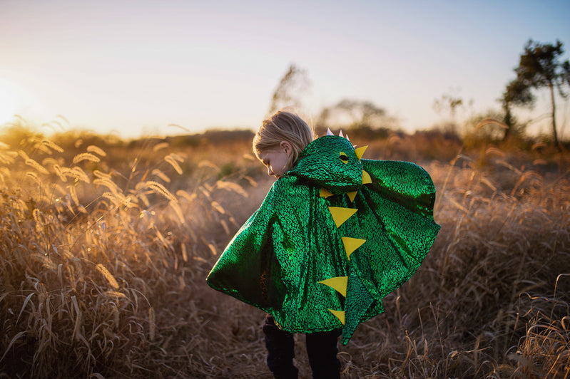 Great Pretenders - Metallic Green Dragon Cape 2-3