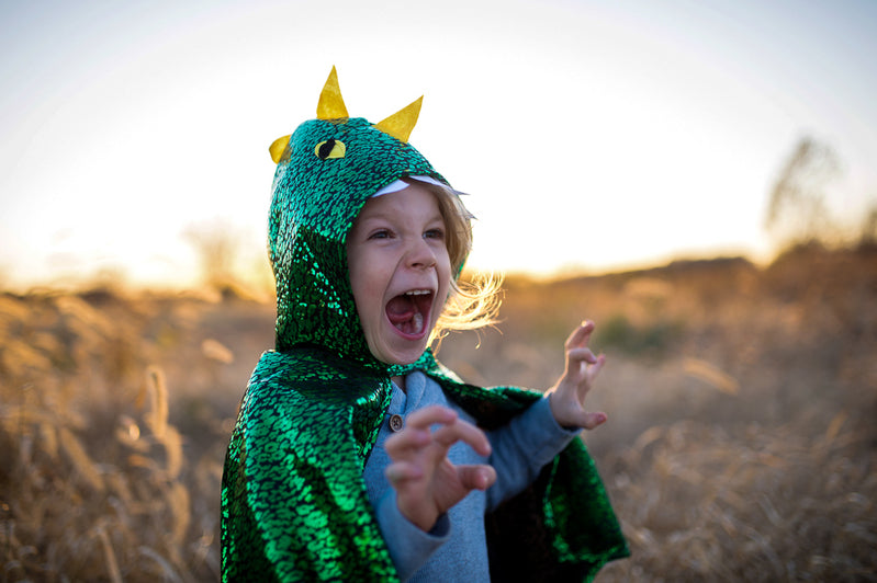 Great Pretenders - Metallic Green Dragon Cape 2-3