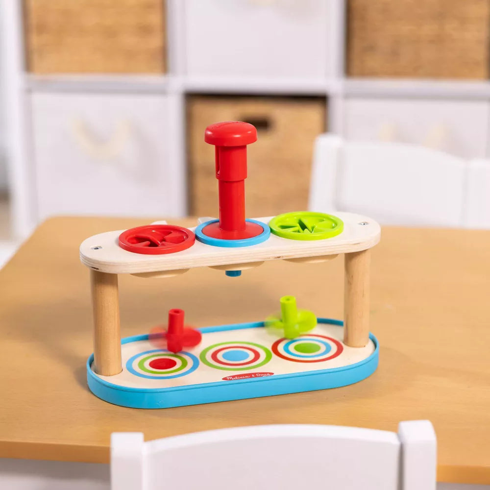 Melissa & Doug - Match & Push Spinning Tops