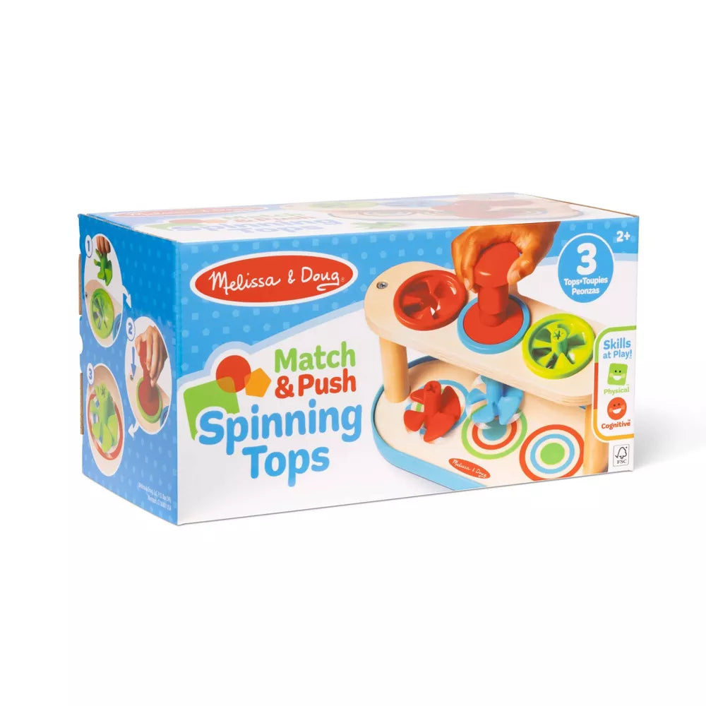 Melissa & Doug - Match & Push Spinning Tops