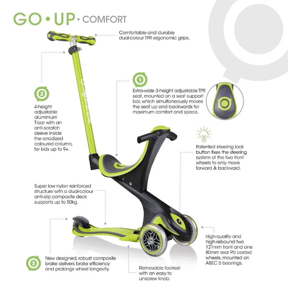 Globber - Scooter Go Up Comfort - Sky Blue