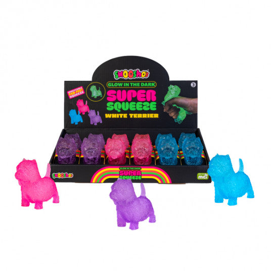 Smooshos - Super Squeeze Glow - White Terrier