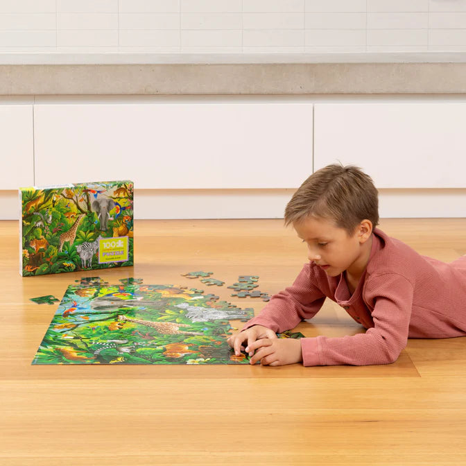 Crocodile Creek - Holographic Puzzle 100pc Jungle Paradise